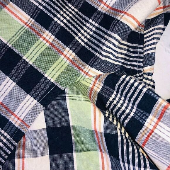 𝅺EUC Mens Small Brooks Brothers Red Fleece 1/4 Button LS Plaid Shirt - Picture 3 of 10